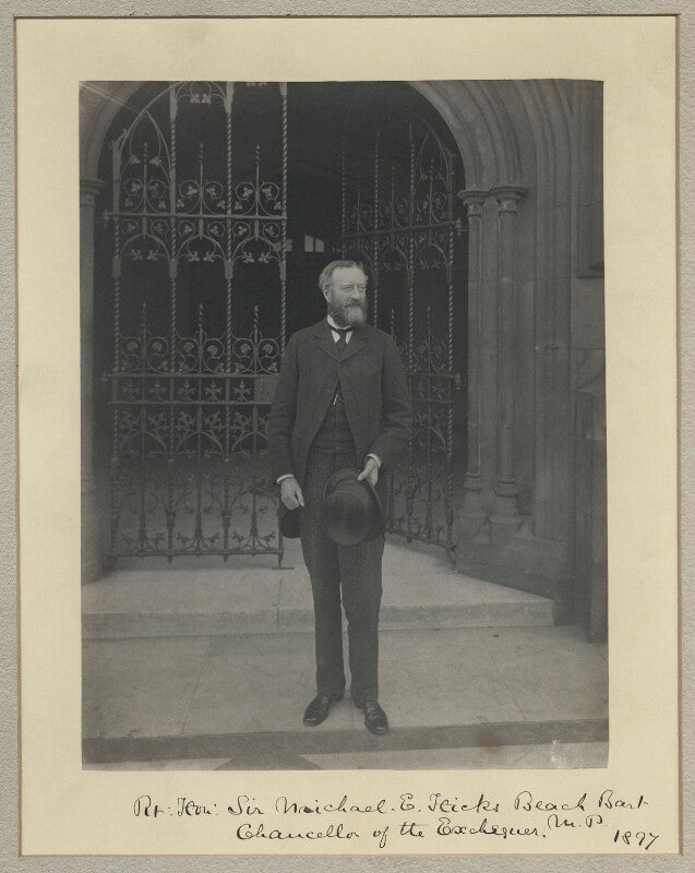 Michael edward hicks beach, 1st earl st aldwyn npg x8693