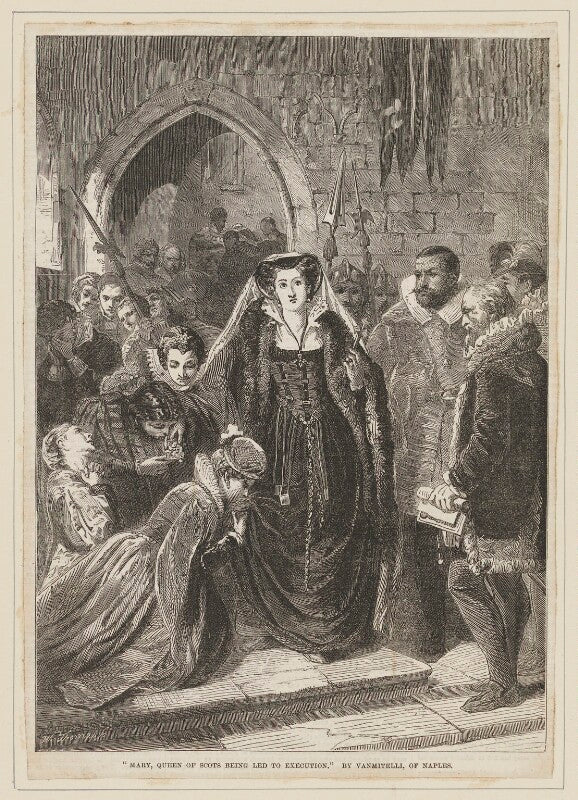 Mary, queen of scots being led to execution npg d13135