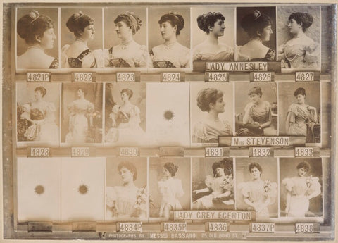 Priscilla (née Moore), Countess of Annesley; Miss Stevenson; Mary Carolyn Campbell (née Cuyler), Lady Grey-Egerton NPG Ax136816
