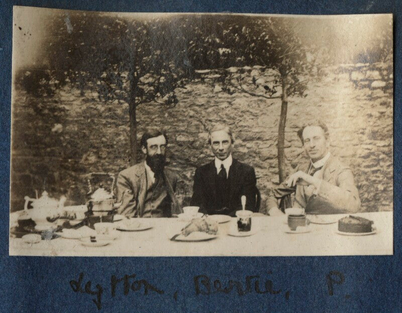 Lytton strachey; bertrand russell; philip edward morrell npg ax140630