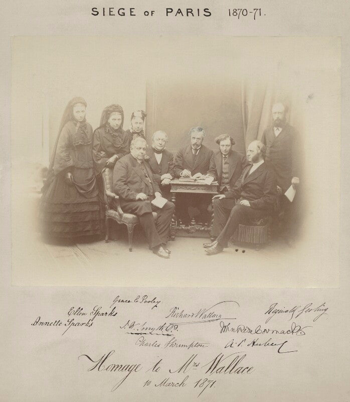 Sir richard wallace and other members of the british charitable fund after the siege of paris npg x8892