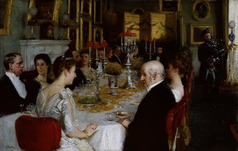 Dinner at Haddo House, 1884 NPG 3845