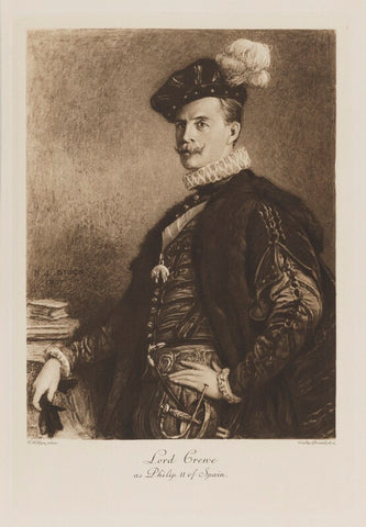 Robert Offley Ashburton Crewe-Milnes, 1st Marquess of Crewe as Philip II of Spain NPG Ax41216