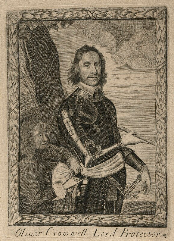 Oliver cromwell and an unknown page npg d16565