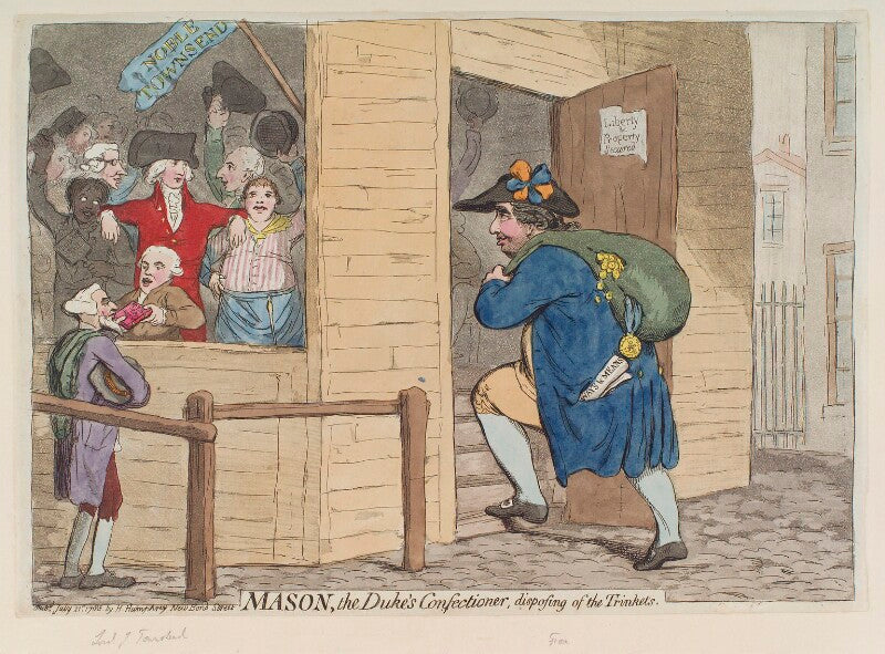 'mason, the duke's confectioner, disposing of the trinkets' npg d12386