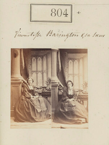 Augusta Anne Maclagan (née Barrington); Hon. Adelaide ('Addy') Balfour (née Barrington) NPG Ax50412
