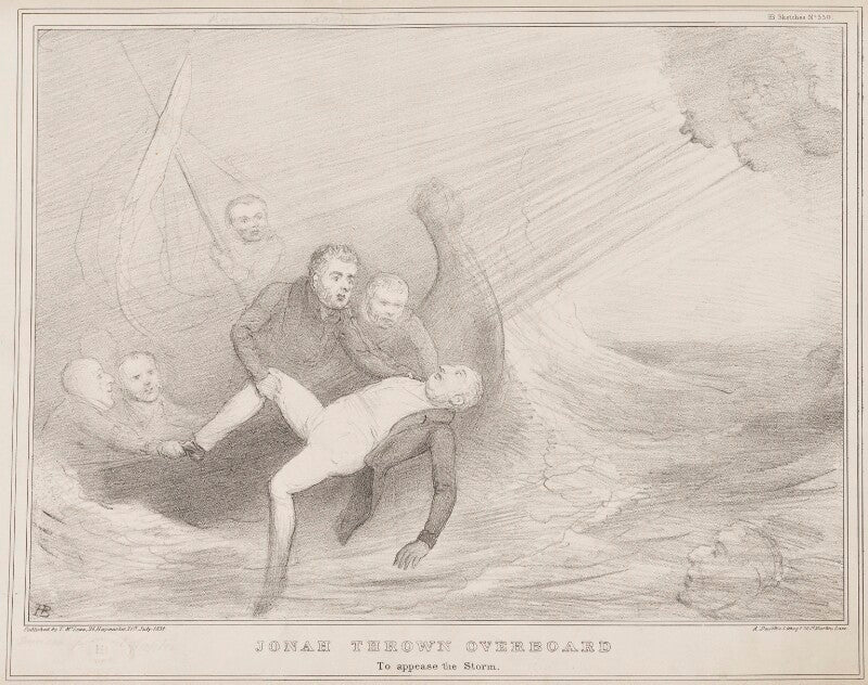 Jonah thrown overboard npg d41484