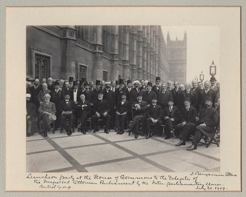 'Luncheon Party at the House of Commons to the Delegates of the Imperial Ottoman Parliament by the Inter-Parliamentary Union (British Group)' NPG x135607