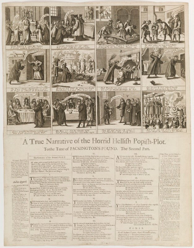 'a true narrative of the horrid hellish popish plot...the second part' npg d23016