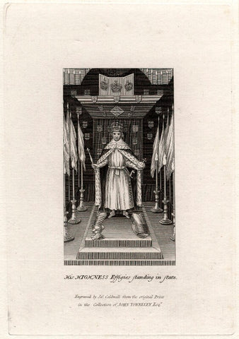 'His HIGHNESS Effigies Standing in State' (Oliver Cromwell) NPG D8497