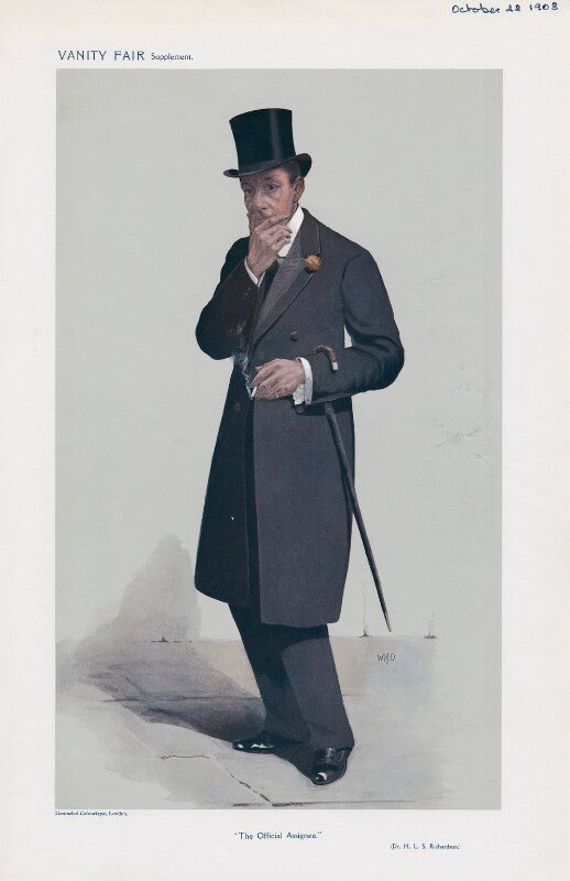 Harry leo sydney richardson ('men of the day. no. 1142. "the official assignee."') npg d45456