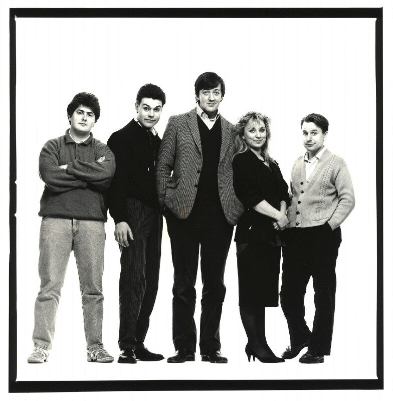 Young comedians (nick hancock; neil mullarkey; stephen fry; helen lederer; jeremy hardy) npg x77061