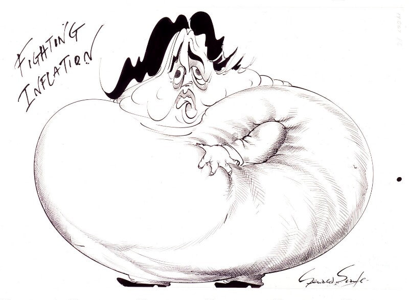 Nigel lawson, baron lawson of blaby ('fighting inflation') npg 6009