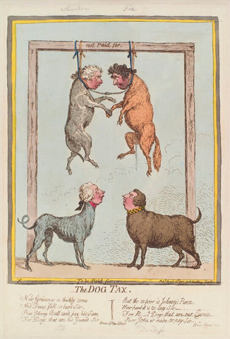 'The dog tax' (Richard Brinsley Sheridan; William Pitt; Charles James Fox; Henry Dundas, 1st Viscount Melville) NPG D13022