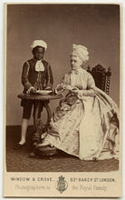 Marie Effie (née Wilton), Lady Bancroft as Lady Teazle and an unknown boy nicknamed 'Biafra' in 'The School for Scandal' NPG x131009