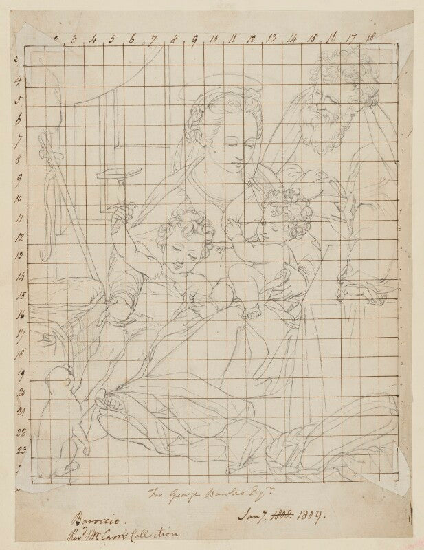 Holy family with the infant john the baptist ('la madonna del gatto') npg d17425