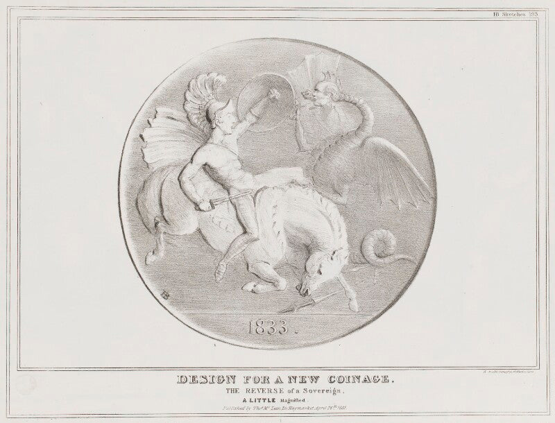 Design for a new coinage (arthur wellesley, 1st duke of wellington; charles grey, 2nd earl grey) npg d41128