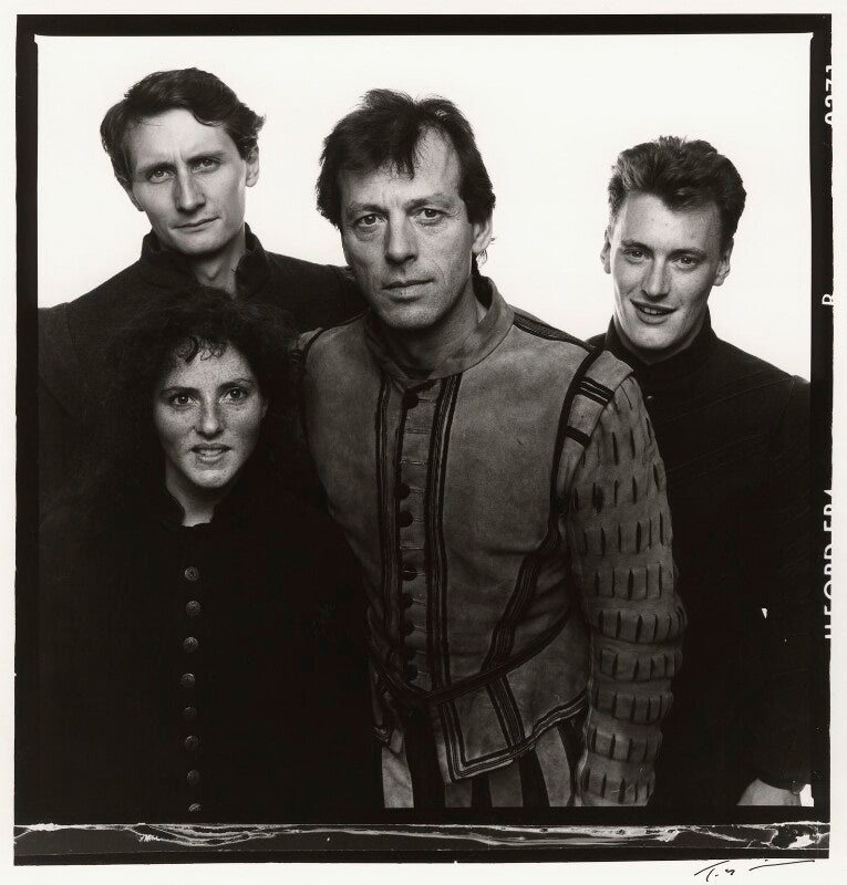 Leslie grantham with three unknown sitters npg x35356