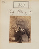 Eliza Price Noble (née Campbell), Lady Otway (later Mrs Leathem) with an unknown man in the background NPG Ax50123