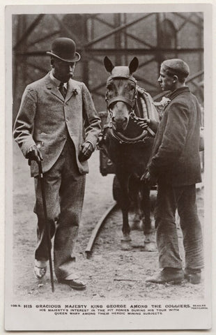 'His Gracious Majesty King George among the Colliers' (King George V and an unknown man) NPG x197954