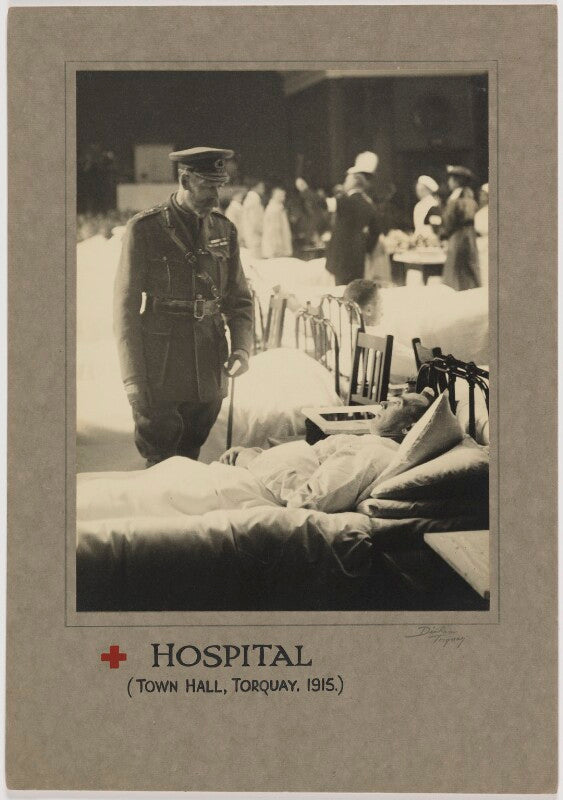 King george v visiting the red cross war hospital, torquay npg x136885