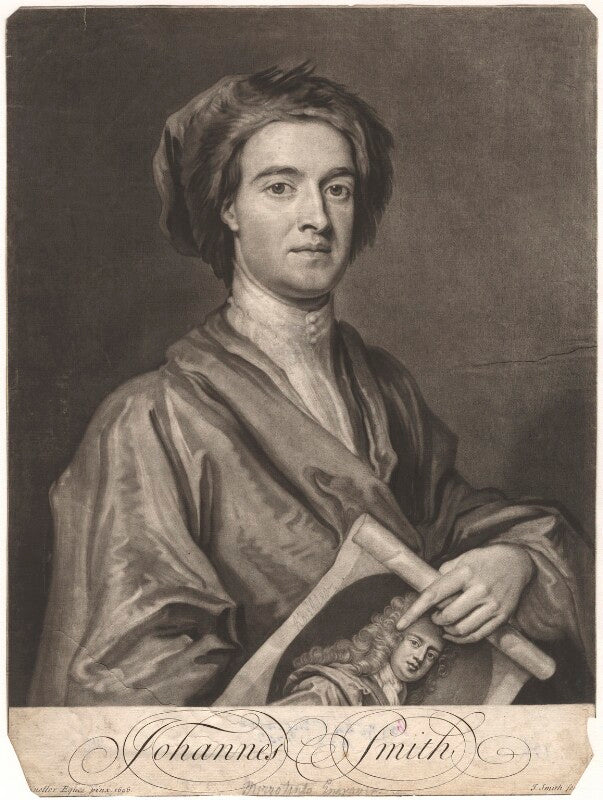 John smith holding print by john smith of sir godfrey kneller, bt npg d9001