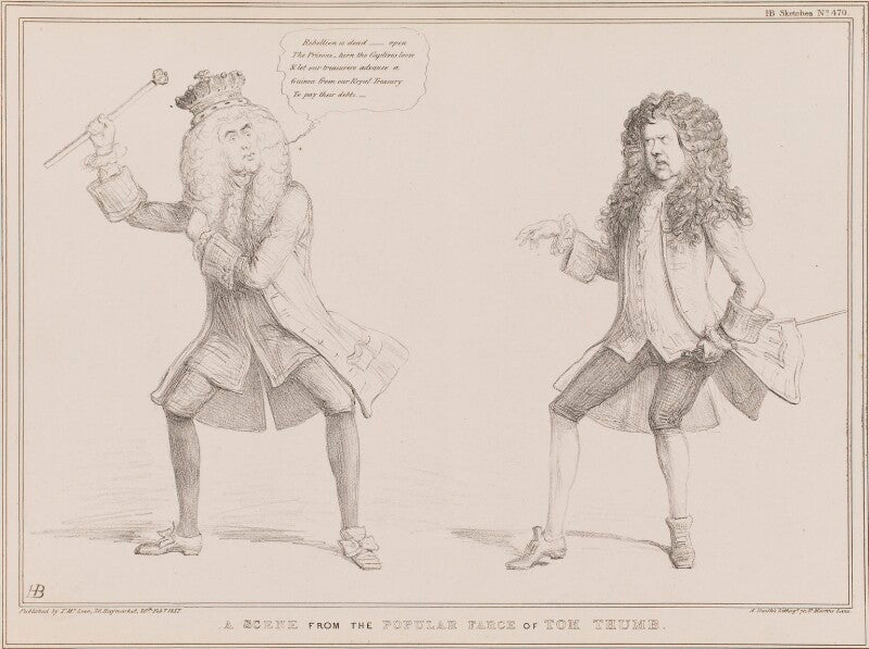 A scene from the popular farce of tom thumb npg d41404