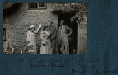 Lady Ottoline Morrell; Vivienne ('Vivien') Greene (née Dayrell-Browning); Graham Greene; Basil de Sélincourt NPG Ax143292