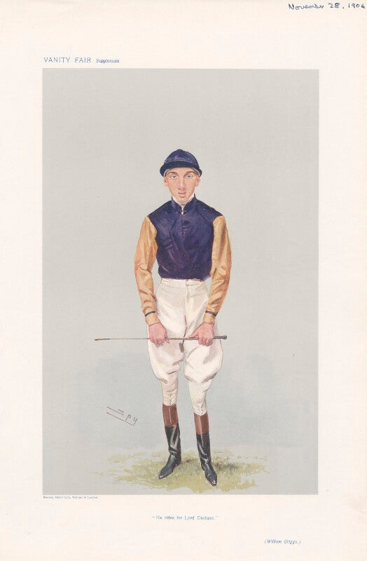 William ('willie') griggs ('men of the day. no. 1042. "he rides for lord durham."') npg d45356
