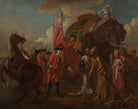 Robert Clive, Mir Muhammad Dja'far Khan and his son Mir Miran (Sadiq Ali Khan Bahadur), with a number of British and Mughal attendants, after the Battle of Plassey, 1757 NPG 5263