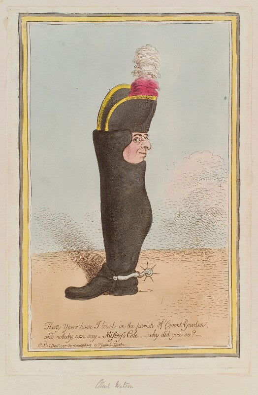 Colonel (or captain) watson ('thirty years have i lived in the parish of covent garden') npg d12628