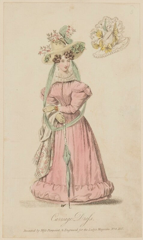 'carriage dress invented by miss pierpoint', september 1827 npg d47593