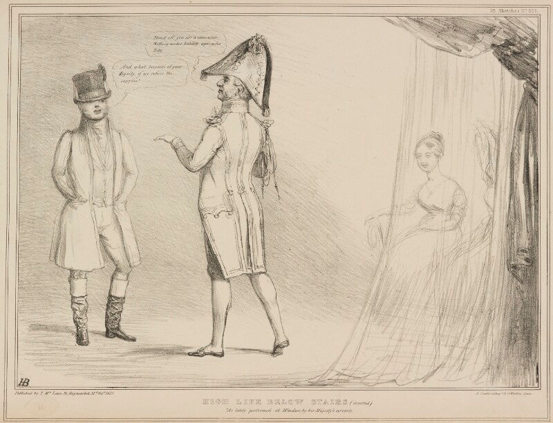 High life below stairs (henry john temple, 3rd viscount palmerston; william lamb, 2nd viscount melbourne; queen victoria) npg d41439