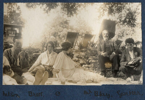 Geoffrey Nelson; Dorothy Brett; Lady Ottoline Morrell; Mr Blay; Mark Gertler NPG Ax140698