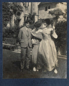 Mark Gertler; Julian Vinogradoff (née Morrell); Lady Ottoline Morrell NPG Ax141539