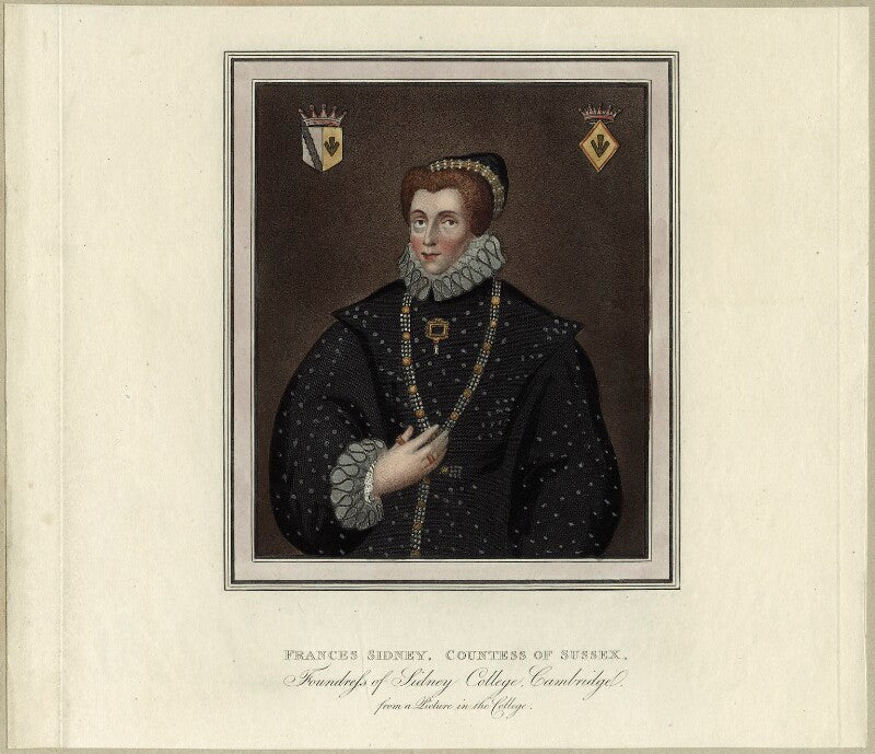 Frances radclyffe (née sidney), countess of sussex npg d25587