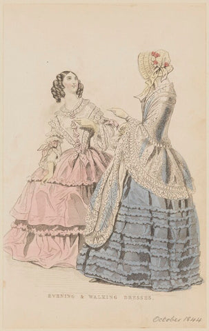 'Evening and walking dresses', August 1844 NPG D47928