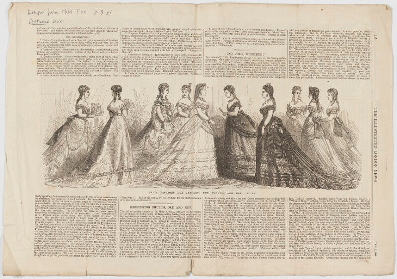 'paris fashions for january: the empress and her ladies' (including eugénie, empress of france) npg d48034
