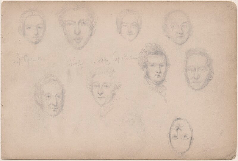 Possibly captain richardson and eight unknown sitters npg d23313(67)