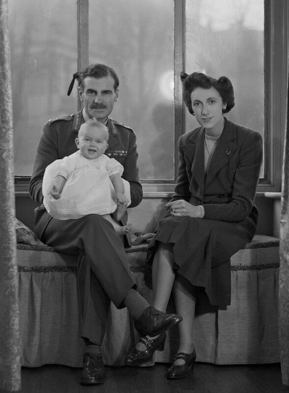 (una sheila) colleen nye (née knox) and sir archibald edward nye with their daughter, harriet mary sheila newton clare (née nye) npg x73196