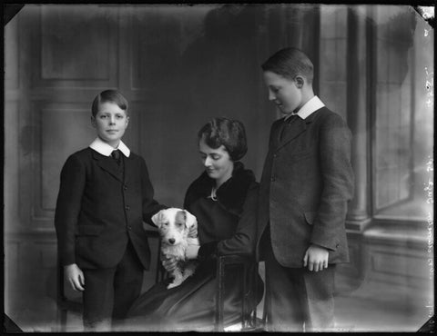 Frances Gage (née Lippitt) with her two step-sons, Edward Fitzhardinge Peyton Gage and Sir Berkeley Everard Foley Gage NPG x33456