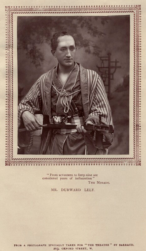 Durward lely (james durward lyall) as nanki poo in 'the mikado' npg x20003