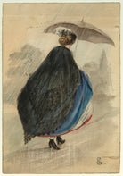 Unknown woman with umbrella NPG D23157