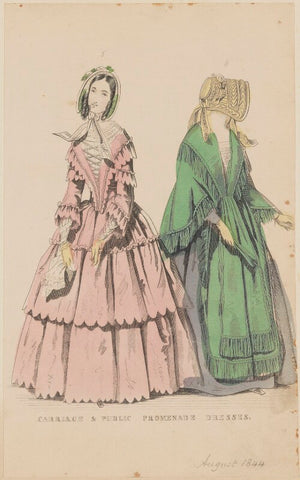 'Carriage and public promenade dresses', July 1844 NPG D47925