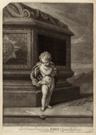 Putto mourning by the tomb of Queen Mary II NPG D32787