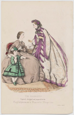 'The Fashions'. Home toilet and toilet de chambre, April 1863 NPG D48003