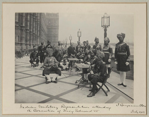 'Indian Military Representatives Attending the Coronation of King Edward VII' NPG x125432