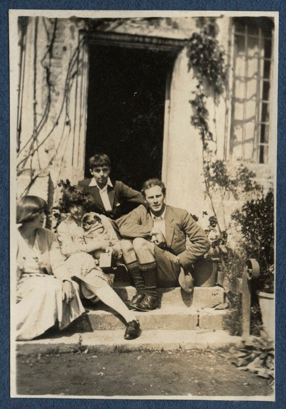Dora carrington; julian vinogradoff (née morrell) with her pug soie; michael llewelyn davies; ralph partridge npg ax140800