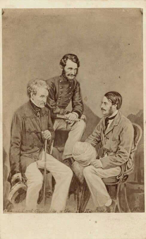 Colin campbell, 1st baron clyde; sir james hope grant; william rose mansfield, 1st baron sandhurst npg x128697