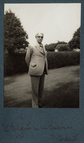 'W.B. Yeats in his garden in Ireland' NPG Ax144062